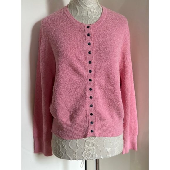 NWT REDONE 90s Snap Front Cardigan in Bubblegum Pink Barbiecore  sz Small - Picture 1 of 12